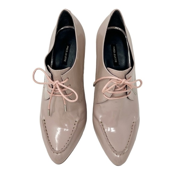 Anthropologie Pied Juste Tipo Pale Pink Lace Up Heels Sz 36 - Picture 3 of 10